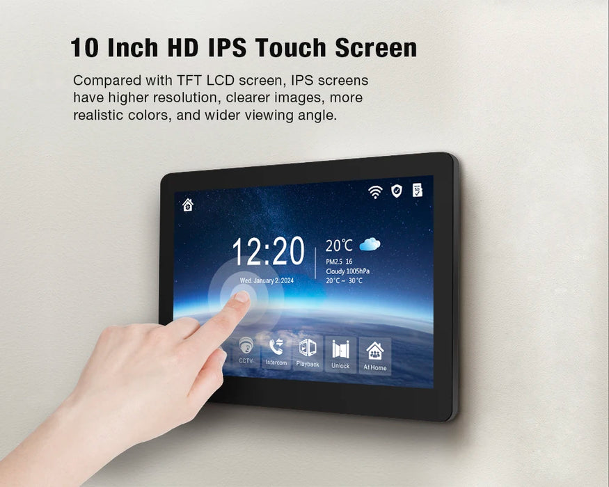 10-inch 1080P Wireless Video Intercom with Mobile Unlock R6-M535BA