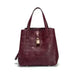 Upgrade your everyday look with this stylish Large PU Leather Tote Bag – Burgundy