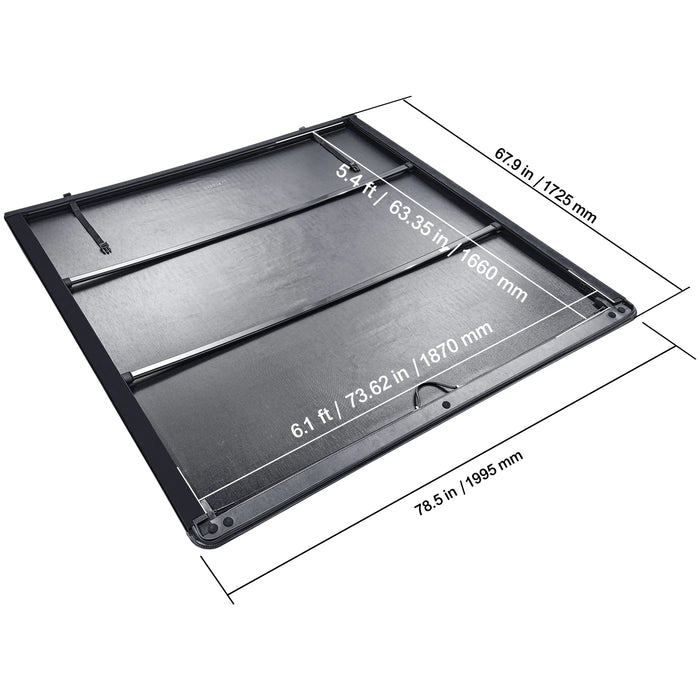 Black Roll-up truck bed tonneau cover for Ford F-150 Styleside Bed