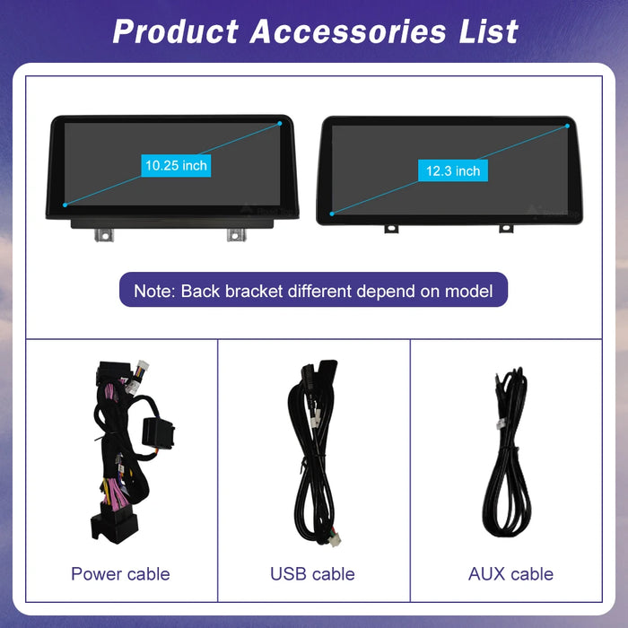 10.25" Wireless CarPlay Screen for BMW F20–F36 Series
