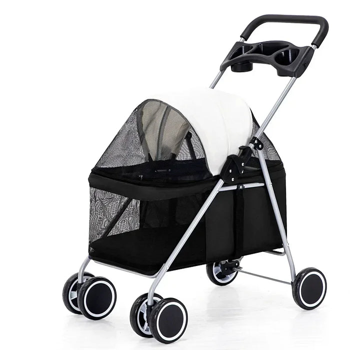 Portable Outdoor Pet Stroller, 15kg Capacity, Foldable Design