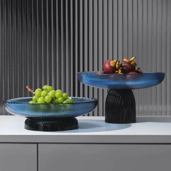 Modern Glass Fruit Plate – Decorative Dining Table Centrepiece