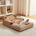 50x36x15cm dog bed basket with fluffy blanket, perfect for small pets