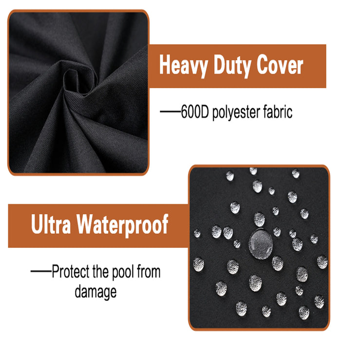 Waterproof and anti-UV black square hot tub cover for outdoor use