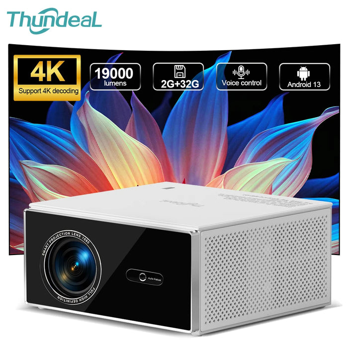 Portable 2K LED Projector for Home & Outdoor Use
