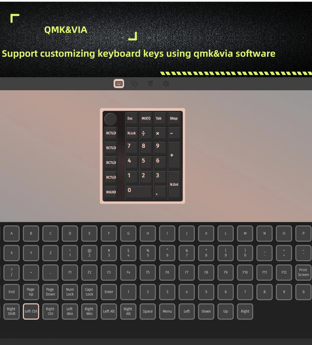 White number pad with QMK VIA Bluetooth 50 and 24GHz wired connectivity for Win Mac