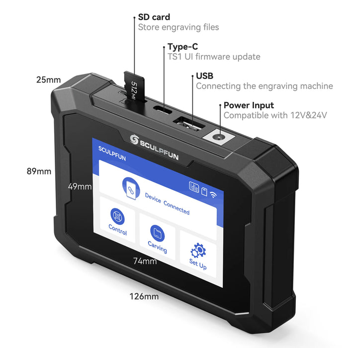 Universal USB-compatible control terminal for 95% of laser engraving machines
