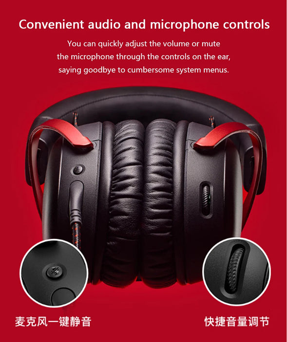 Over Ear Wired Gaming Headset with DTS Sound and Mic