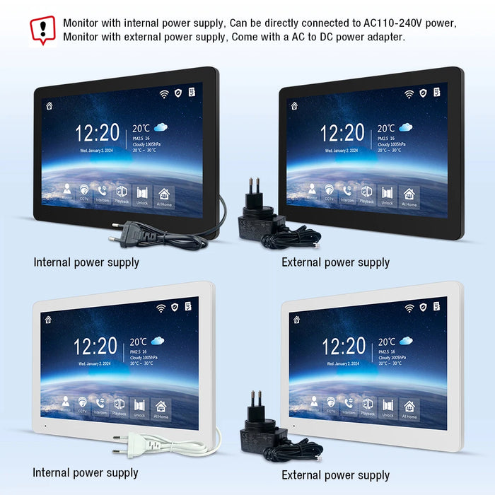 10-inch 1080P Wireless Video Intercom with Mobile Unlock R6-M535BA