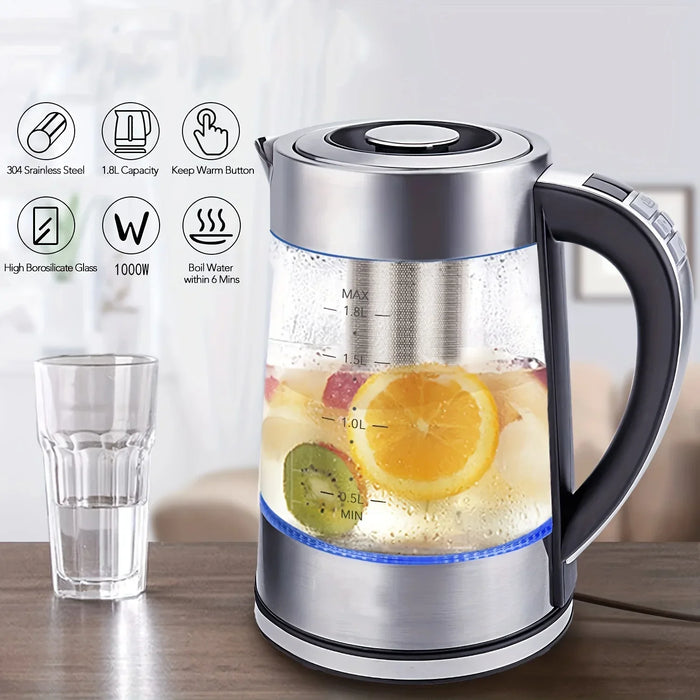 1.8L Electric Kettle with 12 Temps and 24H Keep Warm