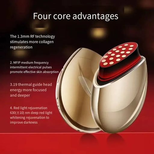 Advanced RF Face Lifting Massager with Radio Frequency, EMS microcurrent, and red light therapy