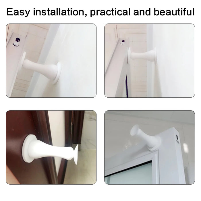 Strong Magnetic Door Stopper White