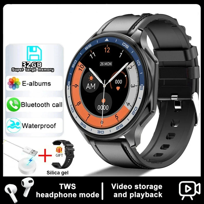 Smartwatch 2025 | 4GB, Bluetooth Calling, MP3/MP4, Fitness Tracker, Waterproof - Black