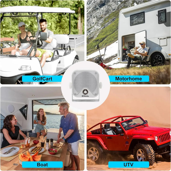 Compact IP66 Outdoor Box Speakers with PEI Dome Tweeter