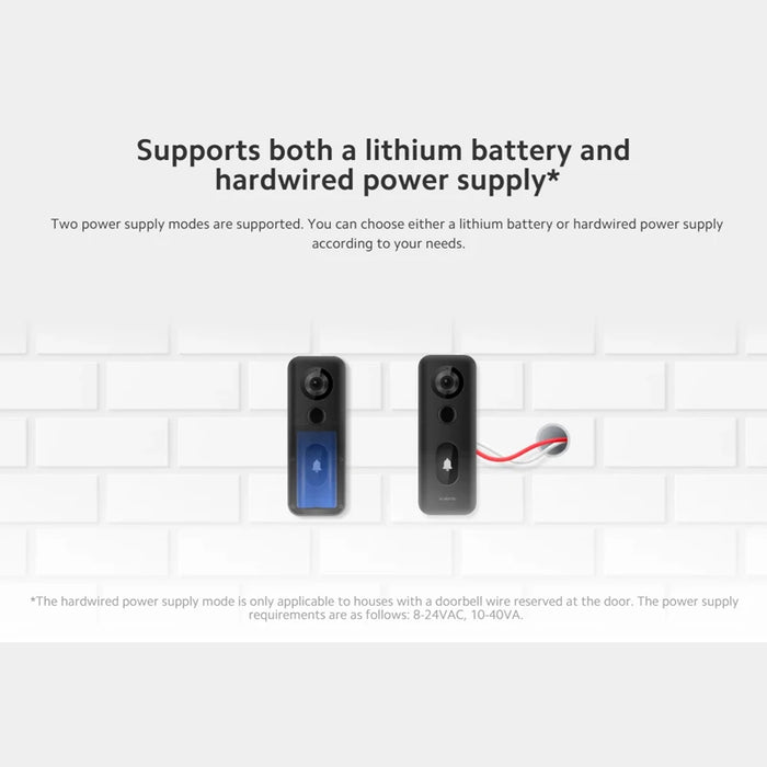 Smart video doorbell package contents including EU plug adapter