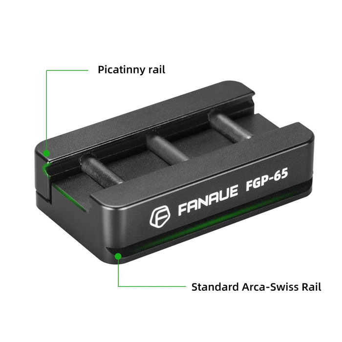 Picatinny Arca-Swiss rail plate made of CNC aluminum tripod adapter