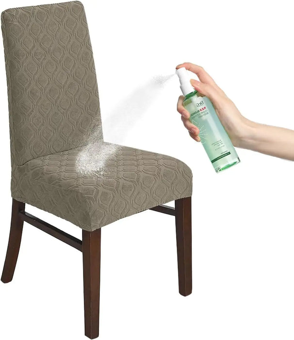 Waterproof Stretch Chair Covers Set of 6 Washable Armless Slipcovers for Dining & Banquet