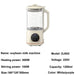 Large capacity of 1200ml, suitable for preparing drinks for the entire family