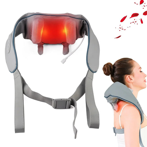 
Wireless Neck and Shoulder Massager with Shiatsu Kneading for Deep Tissue Relief
