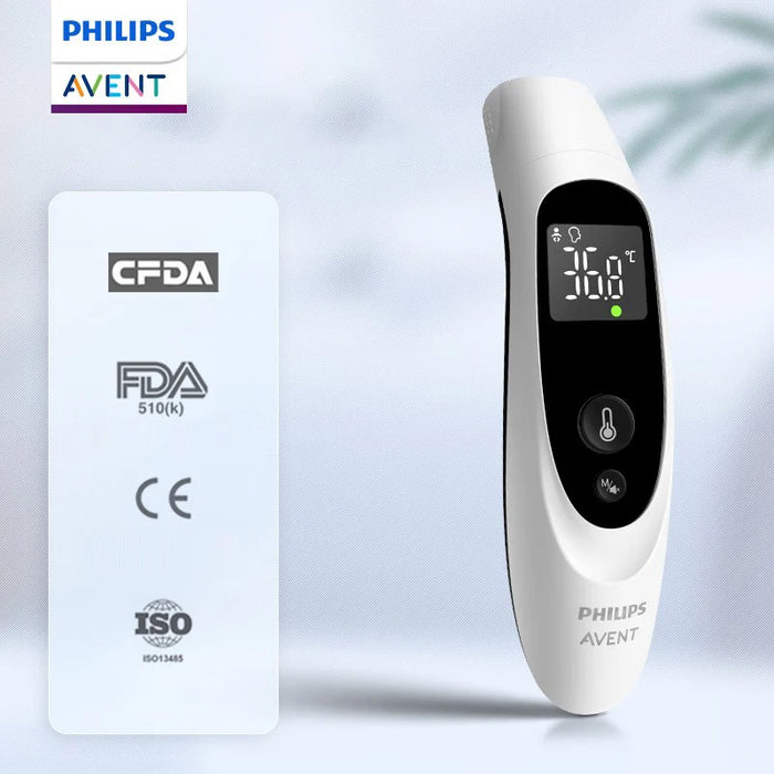 Package includes thermometer, user manual, and protective storage case

