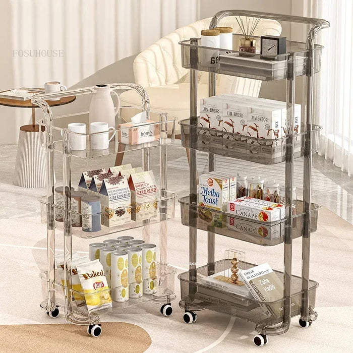 Multi-Tier Rolling Organizer Cart for Kitchen, Bathroom & More 4 layers-gray