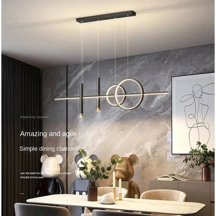 Adjustable Length Chandelier with Dimmable LED Lighting