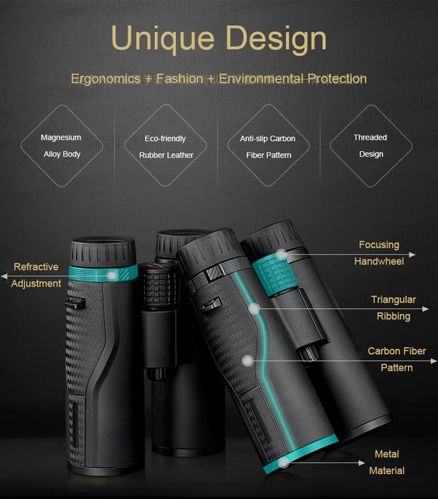 12x50 ED Binoculars for Long Range Outdoor Viewing