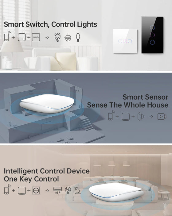 Smart Gateway Hub White ZigBee 30 BLE Wireless Controller for Home Automation