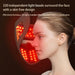 Silicone LED Face Mask - 7 Colors Red Light Therapy for Skin Rejuvenation - A close-up image of a woman wearing a silicone LED face mask with red light therapy for skin rejuvenation, emitting a soft red glow and providing advanced skincare treatment