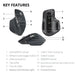 Ergonomic wireless Bluetooth mouse Logitech MX Master 3S Black Cross-Screen High-Precision for comfortable and precise use on any device