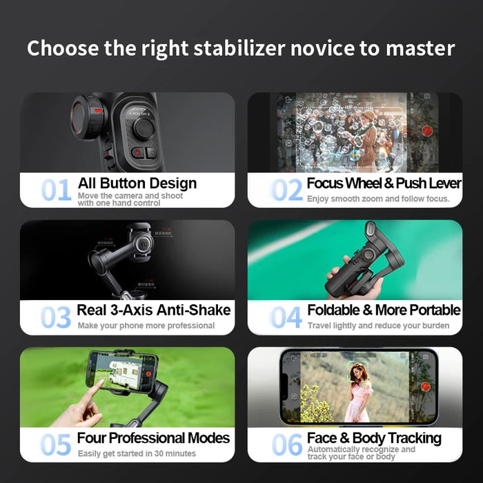 Handheld stabilizer with real-time zoom and focus wheel control