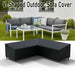 Waterproof black sectional sofa cover with V-shaped design, 420D material Dimensions 228x228x85x78cm