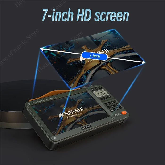 Portable speaker with full band radio support and dual TF card slots