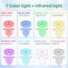 White LED face mask with 8-color light therapy for skin rejuvenation