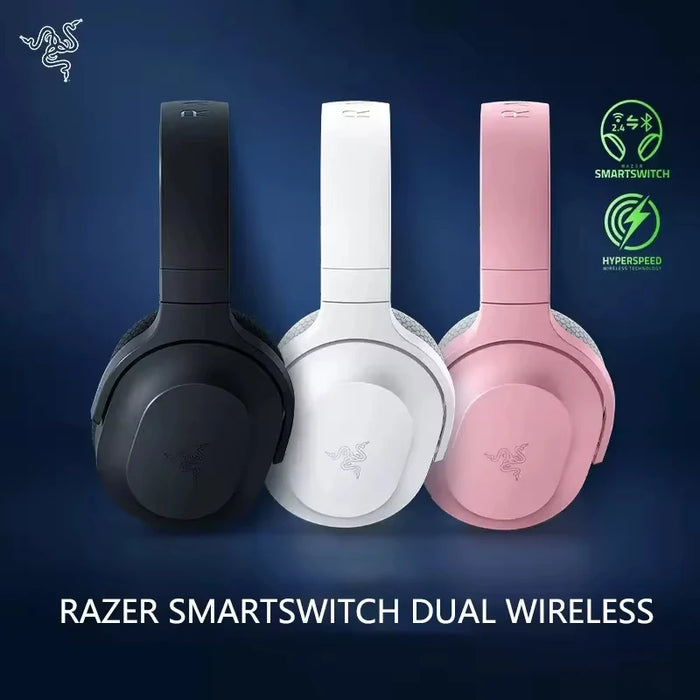 White Wireless Bluetooth Headset with USB-C Mic for Gamers