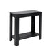 Non-Foldable Black Coffee Table with Spacious Storage Area