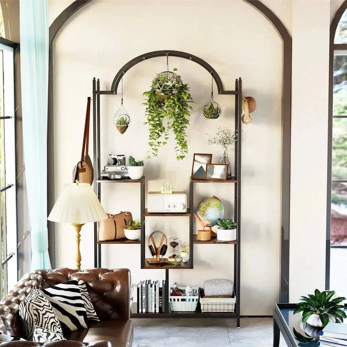 Durable metal iron structure with chipboard shelves for long-lasting use
