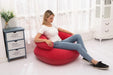 Inflatable Armchair – Red, Portable U-Shaped Camping & Outdoor Seat alt text: Red inflatable armchair for outdoor use, perfect for camping and leisure activities