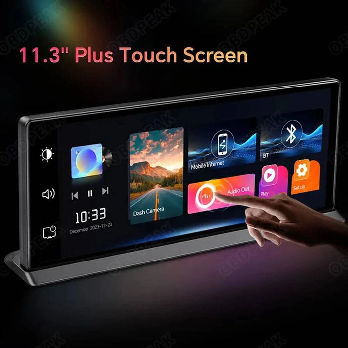Large 287 cm IPS touchscreen for easy navigation and video playback