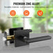 Matte black passage door handle lever set with 5 pieces, left/right reversible, square design