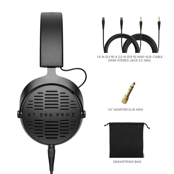 Studio Over-Ear Headphones with Memory Foam and Detachable Cable