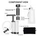 Highly efficient 001 micron filtration removes 9999% of bacteria and particles