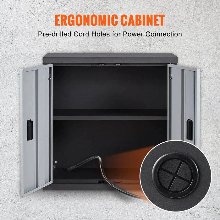 Expandable wall cabinet with total load capacity of 1088 kg