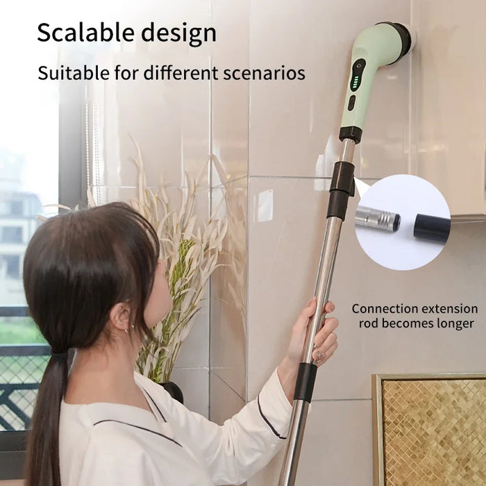 Electric spin scrubber brush for deep cleaning in kitchen & bathroom