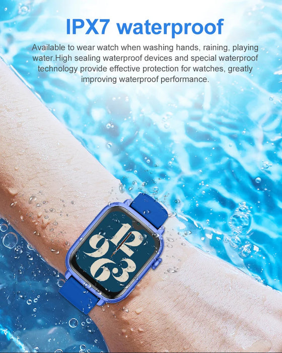 Waterproof Kids Smartwatch Blue 4G GPS SOS Video Call