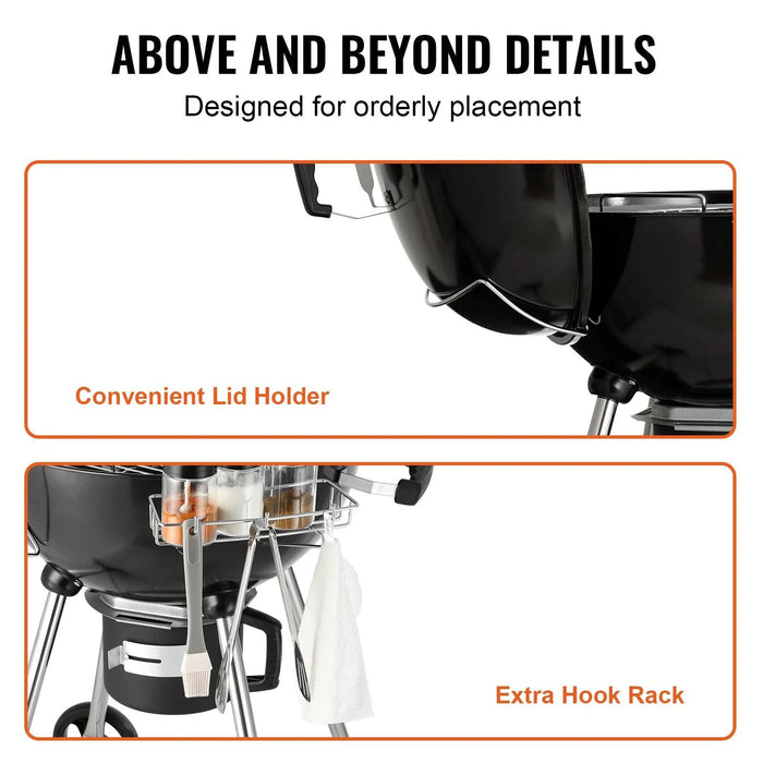 Multifunctional BBQ grill suitable for grilling, heating, and outdoor cooking