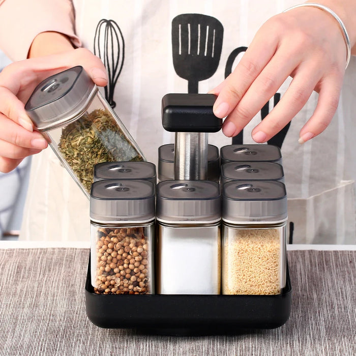 360° Rotating Storage Rack for Effortless Selection of Spices
