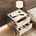 Modern Bedside Table with Drawers, White Storage, Contemporary Bedroom Furniture