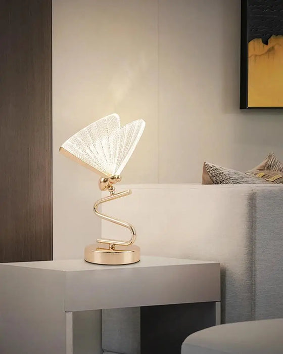 Cold White Decorative LED Desk Lamp – Butterfly Accent for Study or Office
