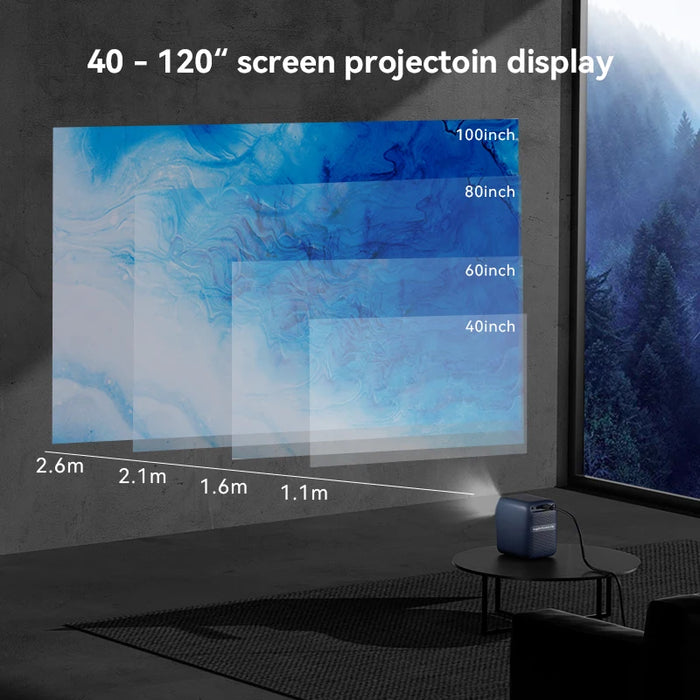 Smart 1080p Projector with Android 9 and Bluetooth